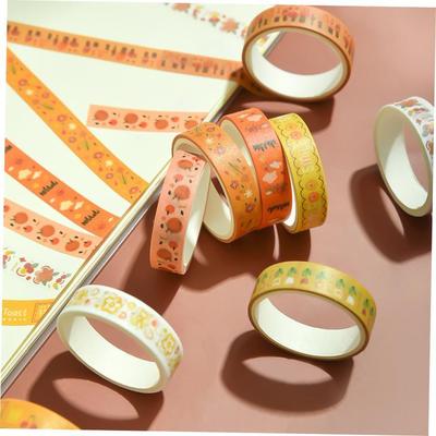 5Rolls/box Solid Color Washi Tape Set Decorative Masking Tap