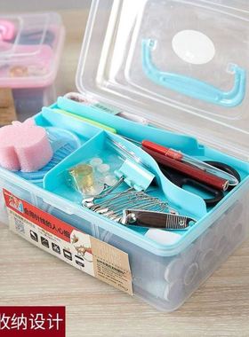 Portable mini sewing box package of household sewing needle