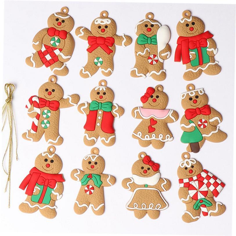 Big Sale! 12pcs Gingerbread Man Christmas Tree Ornaments 1