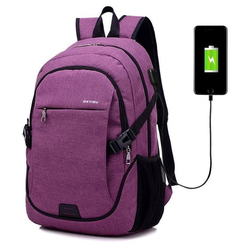 laptop backpack with usb school backpack bag for men women