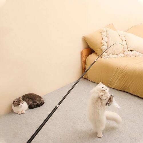 Extended telescopic cat stick 1.8m extra long fishing rod re