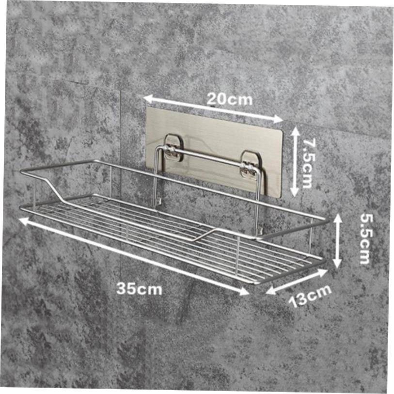 storage shelf stainless steel punch-free kitchen rack wall h