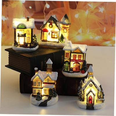 Christmas Decorations Resin Small House Micro Landscape Resi