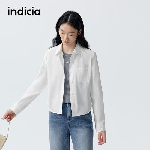 indicia标记商场同款2026春季新款时尚女装衬衫上衣F2A6CS029C