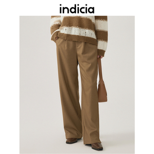 indicia 驼色休闲裤舒适裤子冬季新款标记商场同款女装