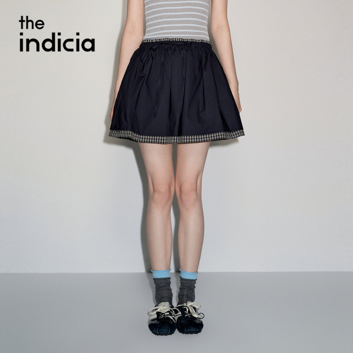 indicia标记商场同款2026秋季新款女装半身裙藏青裙子L2C6QZ228Y