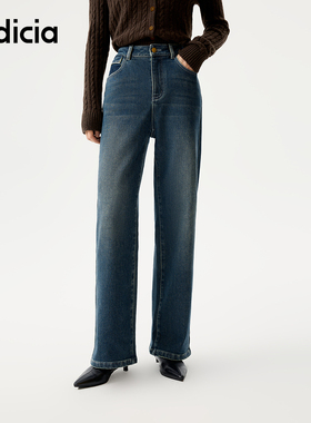 indicia标记商场同款2025秋冬季新款牛仔裤女休闲长裤子L2D5NK233