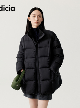 indicia标记商场同款25冬季新款女装羽绒服黑色外套F2D5YR544F
