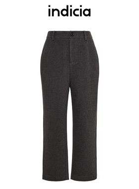 indicia标记商场同款女装冬款深灰休闲裤质感烟管裤女F2D4KZ840C