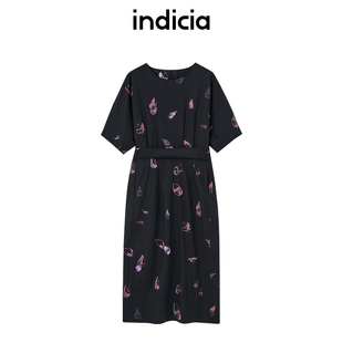 F2B5LQ213N 花卉简约气质连衣裙 indicia标记商场同款 25夏新款