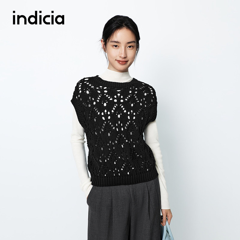 indicia标记商场同款春秋款女装镂空设计感叠穿背心 F2A5BX033F