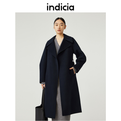 indicia标记商场同款羊毛毛呢大衣优雅羊腿袖时尚女装5D310DY547C