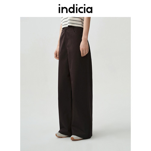 indicia标记商场同款25夏新款简约阔腿休闲裤 F2B5KZ134F