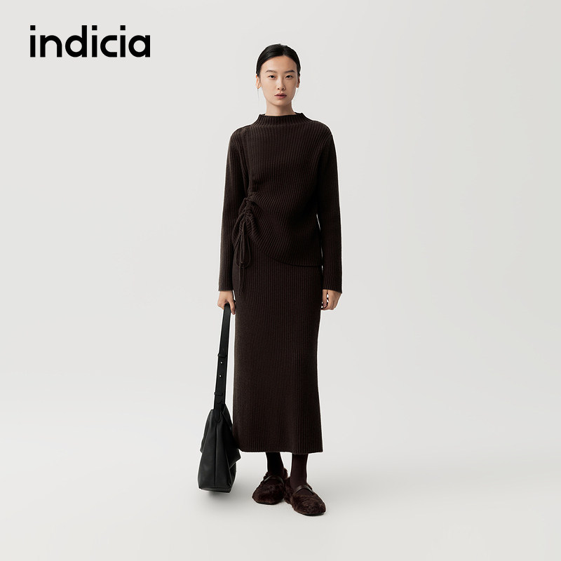 indicia标记商场同款秋冬季新款女装两件套时尚套装F2D5TZ642C