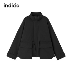 indicia标记商场同款25冬季新款女装黑色羽绒服外套F2D5YR624F