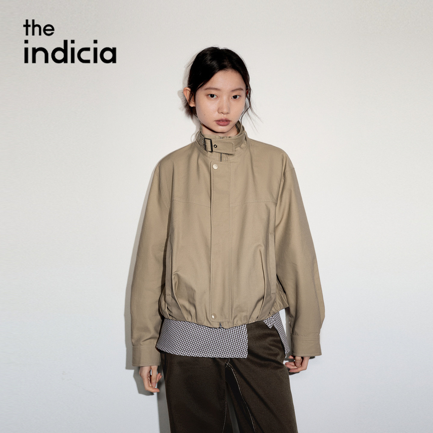 indicia标记商场同款2026秋季新款女装卡其色短款外套L2C6WT204Y