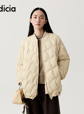 indicia标记商场同款25冬季新款女装羽绒服黄色外套F2D5YR607F