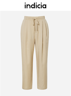 indicia天丝休闲裤长裤薄裤子夏季商场同款标记女装5B306KZ203-1