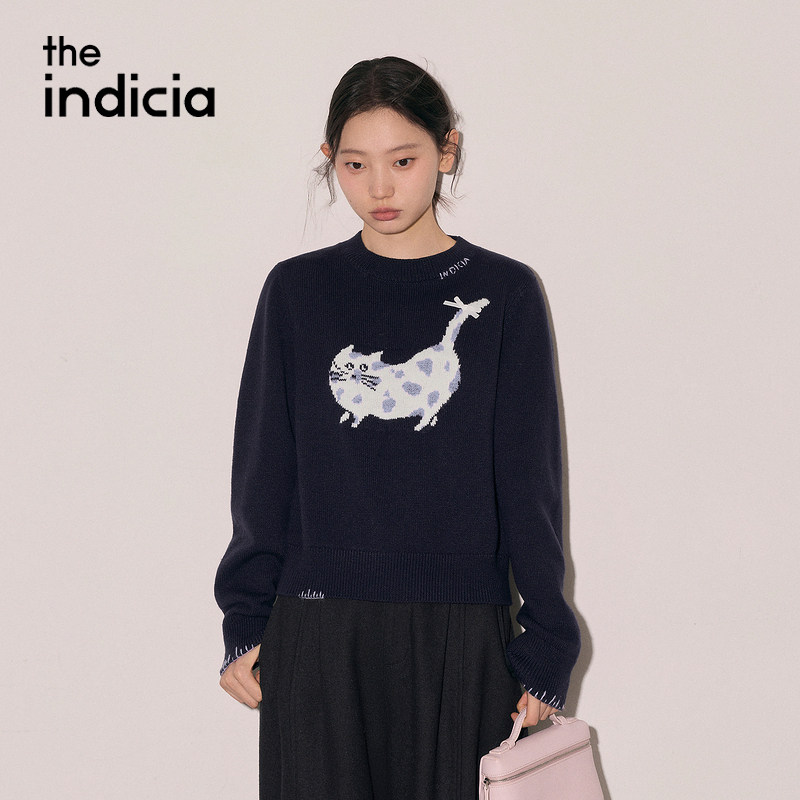 indicia标记商场同款2026冬季新款女装针织衫毛衣L2D6MS344Y
