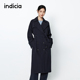 风衣外套女装 indicia标记商场同款 春秋简约藏青长款 F2A5FY073N