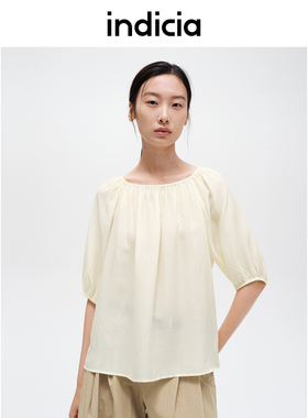 indicia标记商场同款夏季简约淑女桑蚕丝上衣时尚女装6B406SY401C