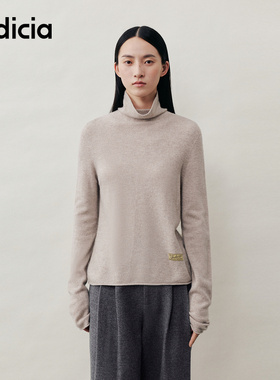 indicia标记100%羊毛针织衫女纯色毛衣2025冬季新款女装L2D5MS291