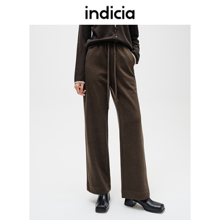indicia标记商场同款秋冬休闲直筒裤百搭长裤子女装F2D4KZ772F