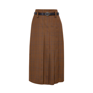 indicia标记羊毛格子秋冬学院风格 纹半身裙优雅裙子4D212QZ522