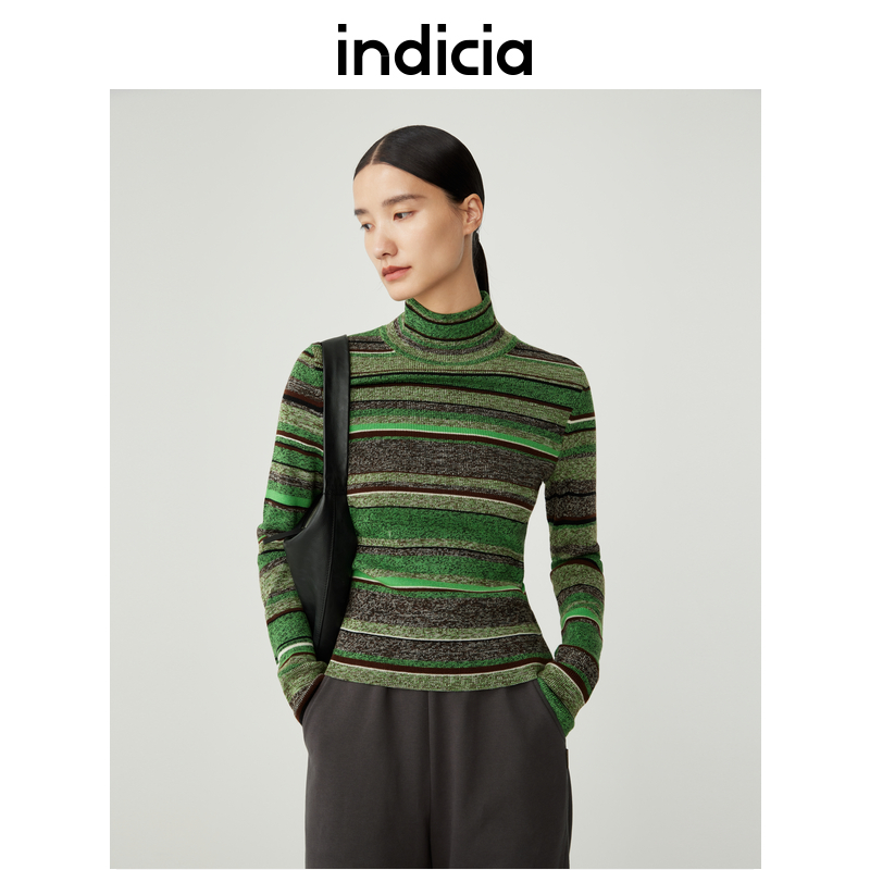 针织衫毛衣条纹上衣冬季