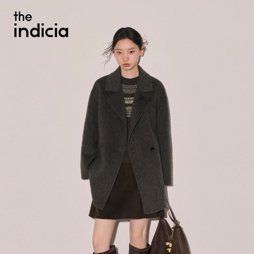 indicia标记商场同款2026冬季新款女装羊毛大衣外套L2D6DY381Y