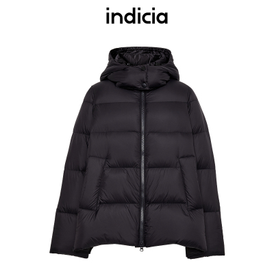 indicia标记商场冬季连帽简约休闲羽绒服外套女装F2D4YR810F