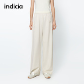 柔软百搭米白直筒休闲裤 indicia标记商场同款 25春新款 F2A5KZ071N