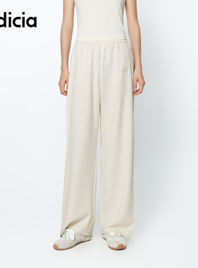 indicia标记商场同款25春新款柔软百搭米白直筒休闲裤F2A5KZ071N