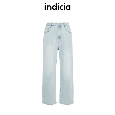 indicia标记商场同款夏季薄款复古文艺风浅色牛仔裤6B405NK273N