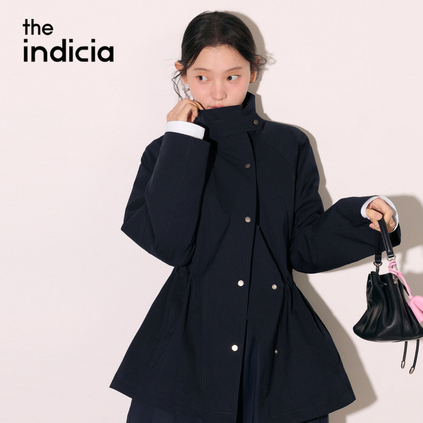 indicia标记商场同款2026秋季新款女装藏青色风衣外套L2C6WT223Z