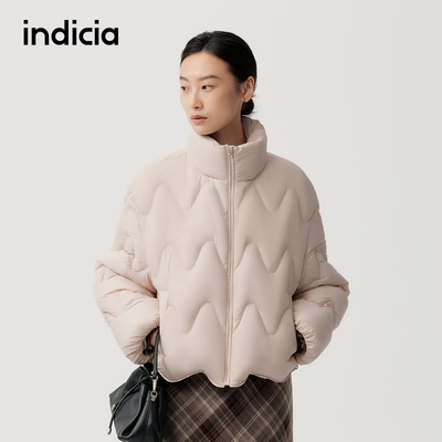 indicia标记商场同款25冬季新款女装羽绒服短款外套F2D5YR579C