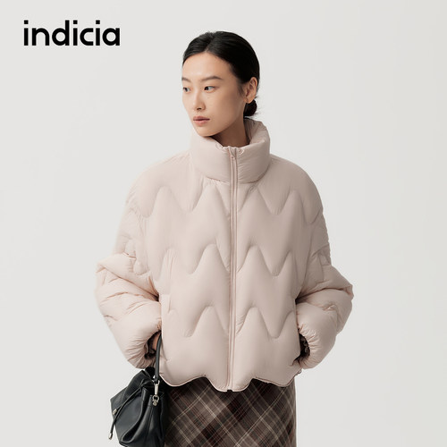 indicia标记商场同款25冬季新款女装羽绒服短款外套F2D5YR579C