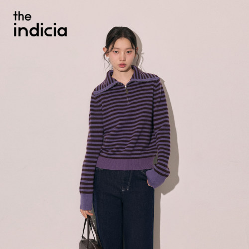 indicia标记商场羊毛条纹针织衫毛衣2026冬季新款女装L2D6MS311Y