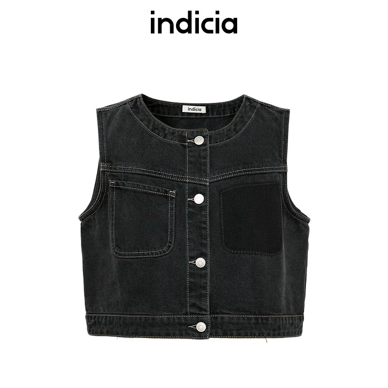 indicia标记商场复古牛仔马夹短外套韩版无袖马甲女F2C4MJ475F,女装/女士精品,马夹,淘宝优惠券,粉丝福利购,淘宝优惠卷