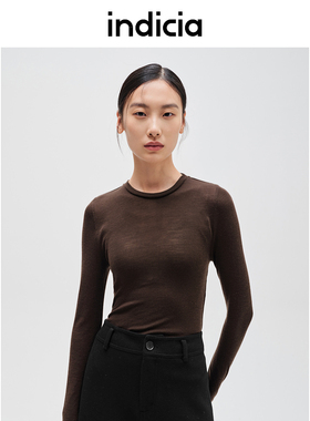 indicia标记商场秋冬针织衫女打底衫亲肤柔软绵羊毛F2D4SY809F