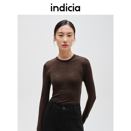 indicia标记商场秋冬针织衫女打底衫亲肤柔软绵羊毛F2D4SY809F