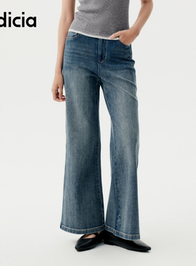 indicia标记商场同款25秋新款经典简约微喇牛仔裤高腰F2C5NK394C