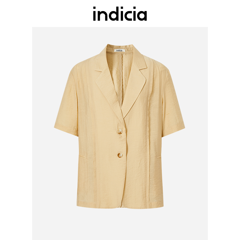 indicia 天丝宽松西装外套夏季商场同款标记女装5B306XZ211
