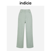 弹性长裤 夏季 商场同款 indicia浅绿色休闲裤 标记女装 5B306KZ207