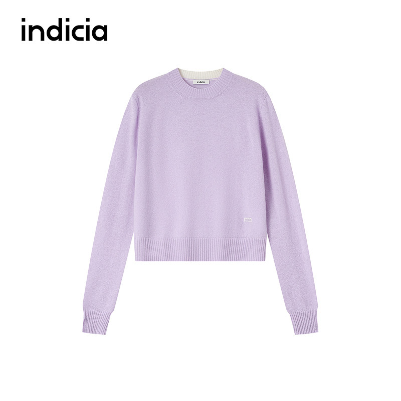 indicia标记商场同款冬季新款女装100%山羊绒针织衫F2D5ZZ455F