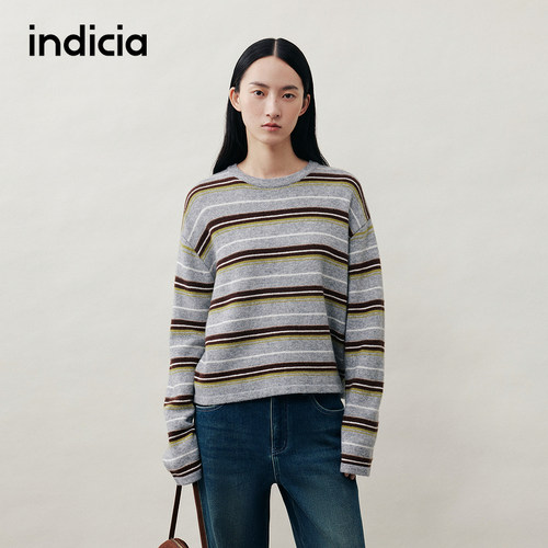 indicia标记商场同款羊毛针织衫毛衫2025秋冬季新款女装L2D5MS281