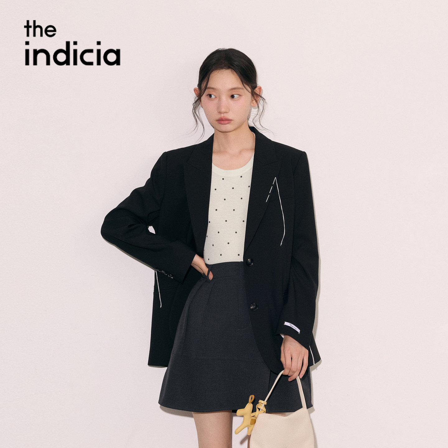indicia标记商场同款2026秋季新款女装黑色西装外套女L2C6XZ236Z