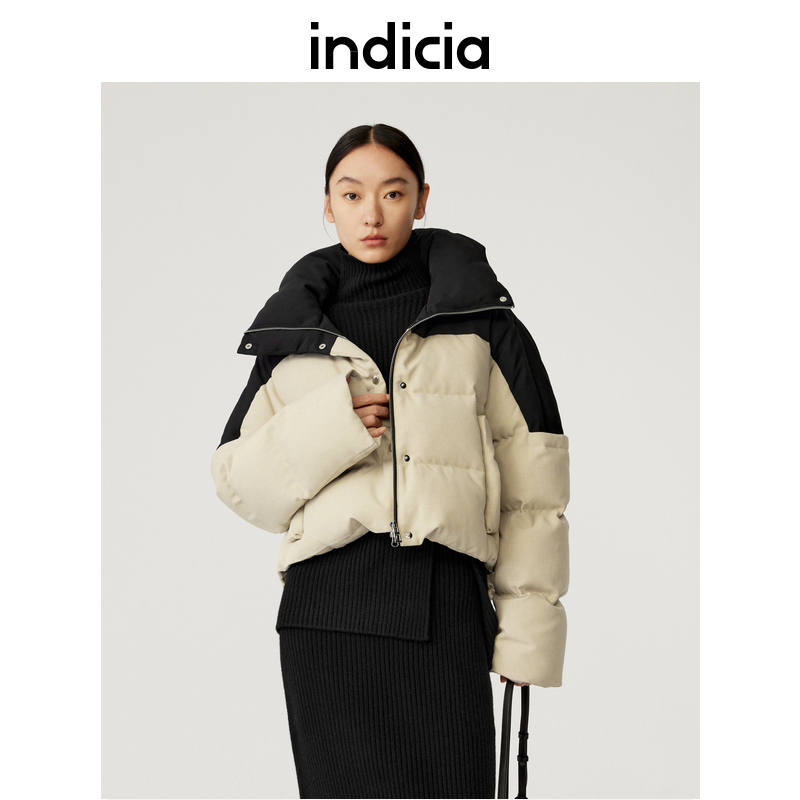 indicia标记商场同款冬季新款鸭绒高领羽绒服女外套5D312YR622N