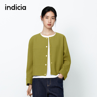 5C308WT384 女装 indicia标记小香风短款 外套上衣女春秋商场同款