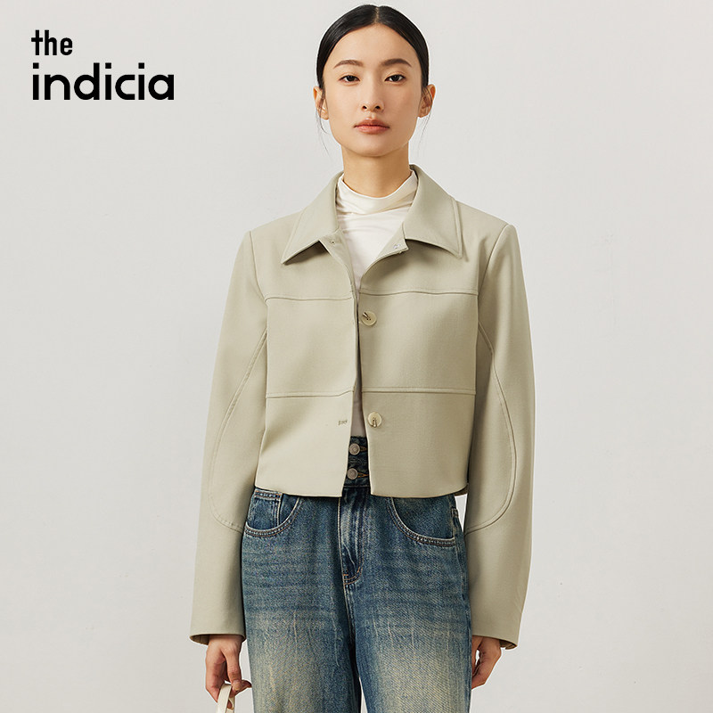 indicia短款西装外套长袖秋季女